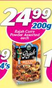 Rajah Curry Powder Assorted-200g Each