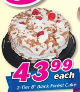 2 Tier 8" Black Forest Cake-Each