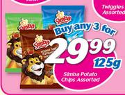 Simba Potato Chips Assorted-3 x 125g