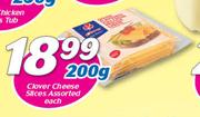 Clover Cheese Slices Assorted-200g Each
