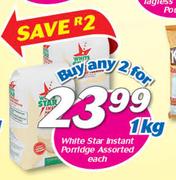 White Star Instant Porridge Assorted-2 x 1Kg Each