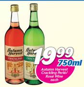 Autumn Harvest Crackling Perie/Rose Wine-750ml Each