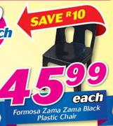 Formosa Zama Zama Black Plastic Chair-Each