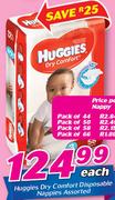 Huggies Dry Comfort Disposable Nappies Assorted-Each