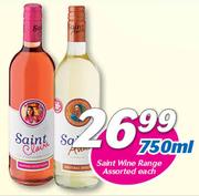 Saint Wine Range Assorted-750ml Each