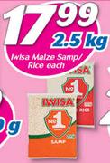 Iwisa Maize Samp/Rice-2.5kg Each