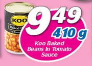 Koo Baked Beans In Tomato Sauce-410g