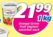 Orange Groove Fruit Yoghurt-1kg Each