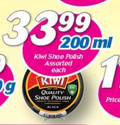 Kiwi Shoe Polish Assorted-200ml Each