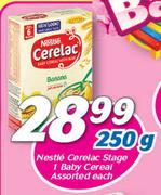 Nestle Cerelac Stage 1 Baby Cereal Assorted-250g Each