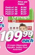 Drynaps Disposable Nappies Jumbo Pack Assorted-Each