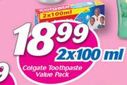 Colgate Toothpaste Value Pack-2 x 100ml