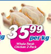 Whole Fresh Chicken 2-Pack-Per Kg