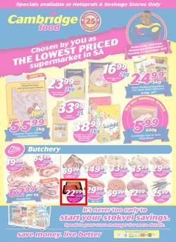 Cambridge Food : Nelspuit and Seshego (8 Nov - 21 Nov 2017), page 1