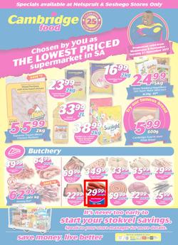 Cambridge Food : Nelspuit and Seshego (8 Nov - 21 Nov 2017), page 1