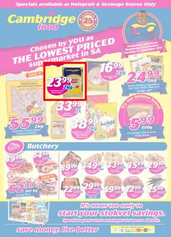 Cambridge Food : Nelspuit and Seshego (8 Nov - 21 Nov 2017), page 1