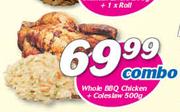 Whole BBQ Chicken+Coleslaw 500gm Combo