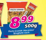 Pasta Grande Macaroni/Spaghetti-500gm Each