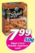 Rajah Curry Powder Assorted-50gm