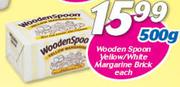 Wooden Spoon Yellow/White Margarine Brick-500g Each