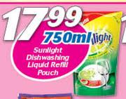 Sunlight Dishwashing Liquid Refill Pouch-750ml