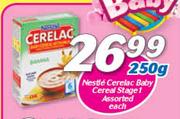 Nestle Cerelac Baby Cereal Stage 1-250g Each