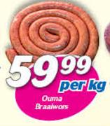 Ouma Braaiwors-Per Kg