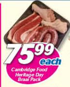 Cambridge Food Heritage Day Braai Pack