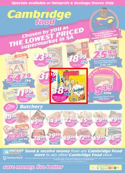 Cambridge Food Nelspruit & Seshego : The Lowest Priced Supermarket (6 Oct - 22 Oct 2017), page 1