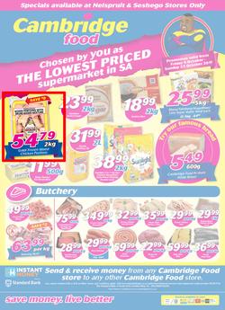 Cambridge Food Nelspruit & Seshego : The Lowest Priced Supermarket (6 Oct - 22 Oct 2017), page 1