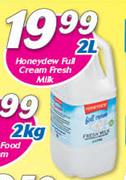 Honeydew Full Cream Fresh Milk-2Ltr