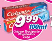 Colgate Toothpaste Regular/Gel Only-100ml