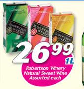 Robertson Winery Natural Sweet Wine Assorted-1Ltr Each