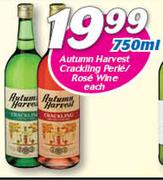 Autumn Harvest Crackling Perle/Rose Wine-750ml Each
