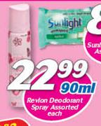 Revlon Deodorant Spray Assorted-90ml Each