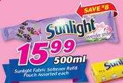 Sunlight Fabric Softener Refill Pouch Assorted-500ml Each