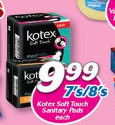 Kotex Soft Touch Sanitary Pads-7's/8's Ecach