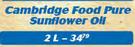 Cambridge Food Pure Sunflower Oil-2Ltr