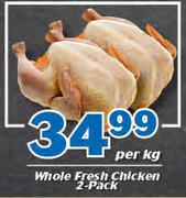 Whole Fresh Chicken 2-Pack-Per kg