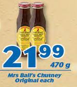 Mrs Ballʼs Chutney Original-470g Each