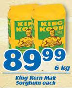 King Korn Malt Sorghum-6kg Each