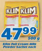 Klim Full Cream Milk Powder Sachet-500g Each