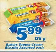 Bakers Topper Cream Biscuits-125g Each