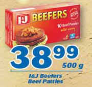 I&J Beefers Beef Patties-500g