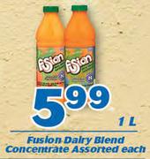 Fusion Dairy Blend Concentrate-1Ltr Each
