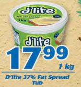 D’Lite 37% Fat Spread Tub-1kg