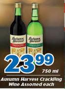 Autumn Harvest Crackling Wine-750ml Each
