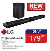 LG 2.1 Bluetooth Sound Bar LAS450H