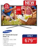 Samsung 55" Full HD LED Curved Smart TV UA55K6500