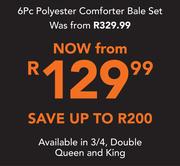 6 Piece Polyester Comforter Bale Set